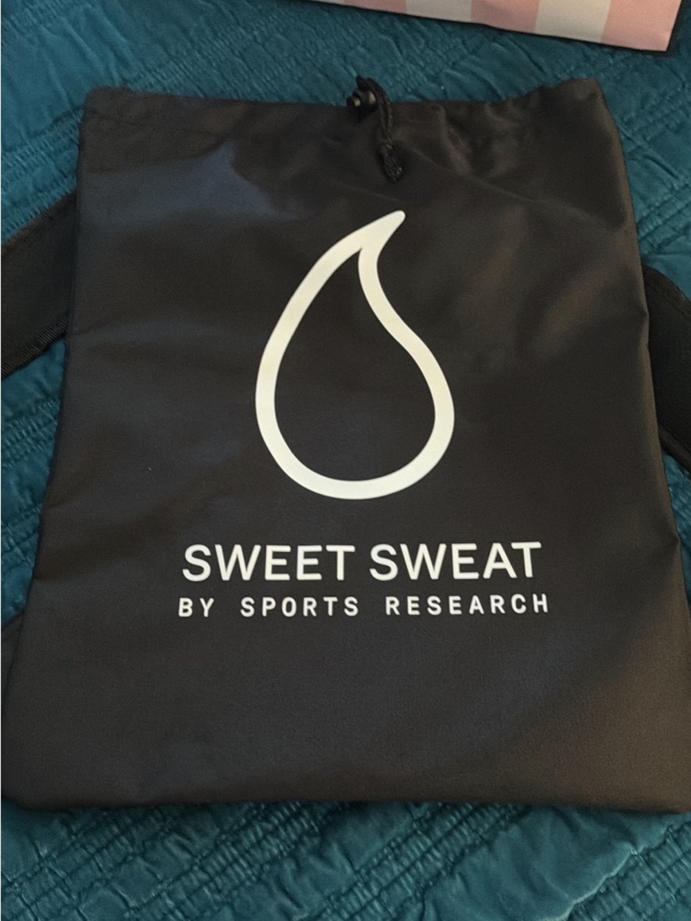 Sweet Sweat Black Drawstring Backpack by